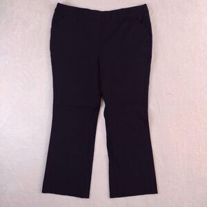 Rekucci Curvy Bootcut Pants Women's Size 16W Black Pull On Stretch